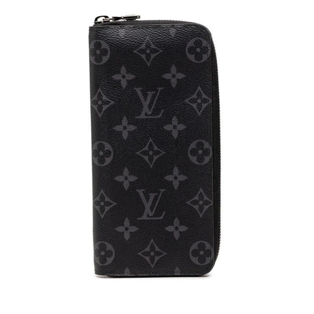 Louis Vuitton Monogram Eclipse Zippy Wallet Vertical Zip Around Long Wallet